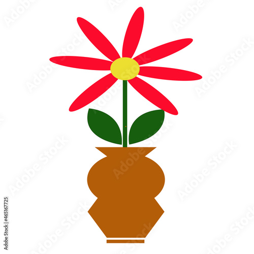 flower in a pot design vector illustration