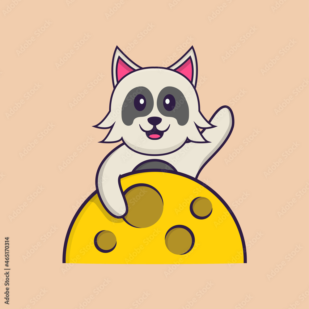 Cute dog cartoon character vector illustration. Cute dog cartoon character vector illustration.