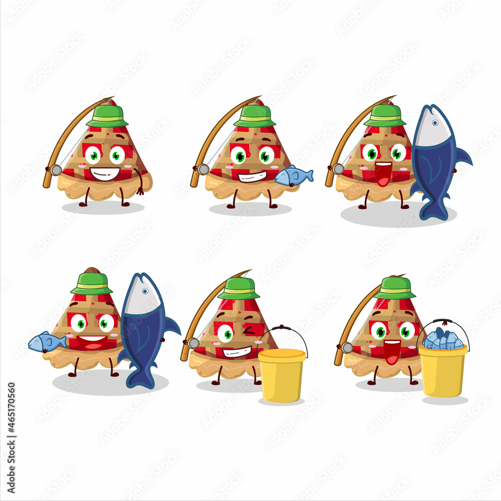 A fisherman slice of apple pie cartoon picture catch a big fish A fisherman slice of apple pie cartoon picture catch a big fish