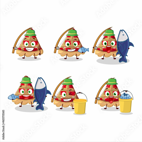 A fisherman slice of apple pie cartoon picture catch a big fish