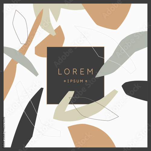 Abstract background with various hand-drawn elements in the doodle style. A template for placing your text and design.