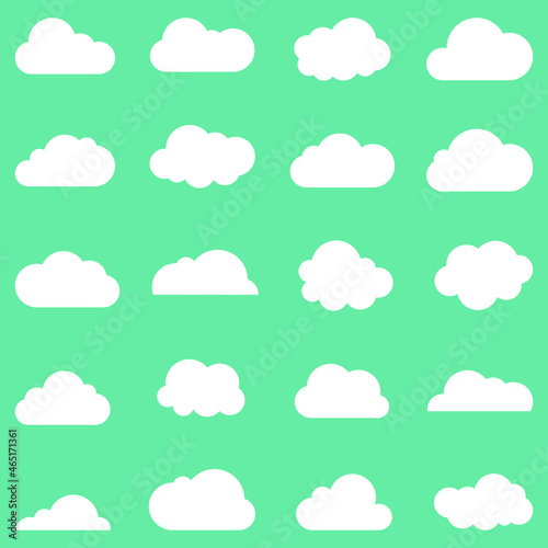 set of icons clouds