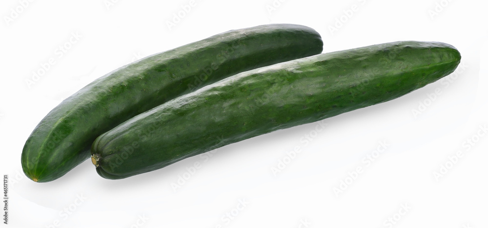 Fresh japanese cucumber isolated on white background Fresh japanese cucumber isolated on white background