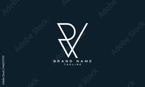 PV, RV, VP, PRV, Abstract initial monogram letter alphabet logo design