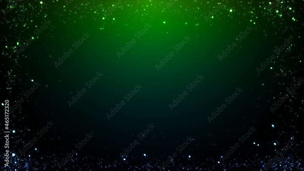 Fototapeta premium 四方 四隅 に広がるキラキラしたシンプルなパーティクルのイメージ