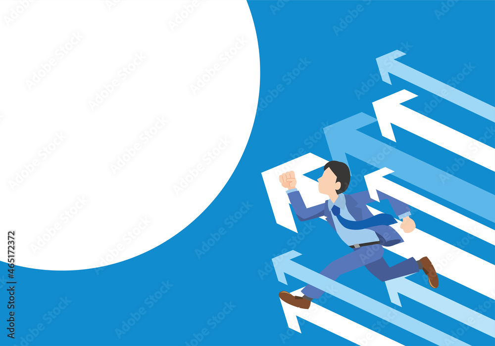 目標に向かって突き進むスーツを着た男性 Stock ベクター Adobe Stock