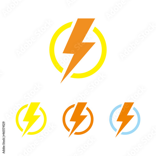 Free Download Lightning isolated vector icon. Electric bolt flash icon. Power energy symbol. Thunder icon. Circle concept - GFXLoad