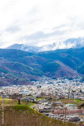 Cityscape of Matsumoto town in Nagano, Japan
