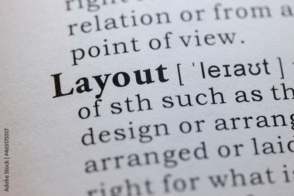 definition of layout