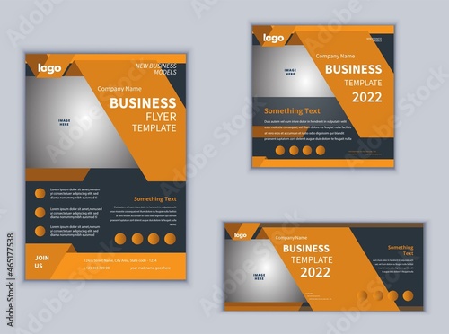 Business Flyer Banner or Social Media Banner Design. Modern Design Vector Template. Abstract Design.