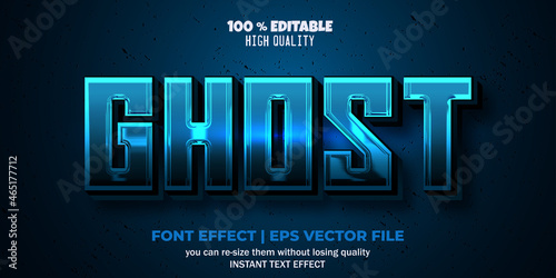 Editable font effect ghost text style 