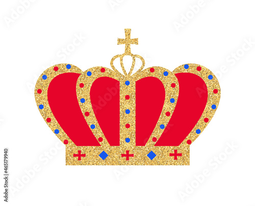 vector illustration of a gold crown for banners, cards, flyers, social media wallpapers, etc.