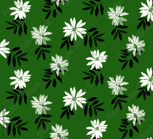Seamless flowers pattern, floral print.