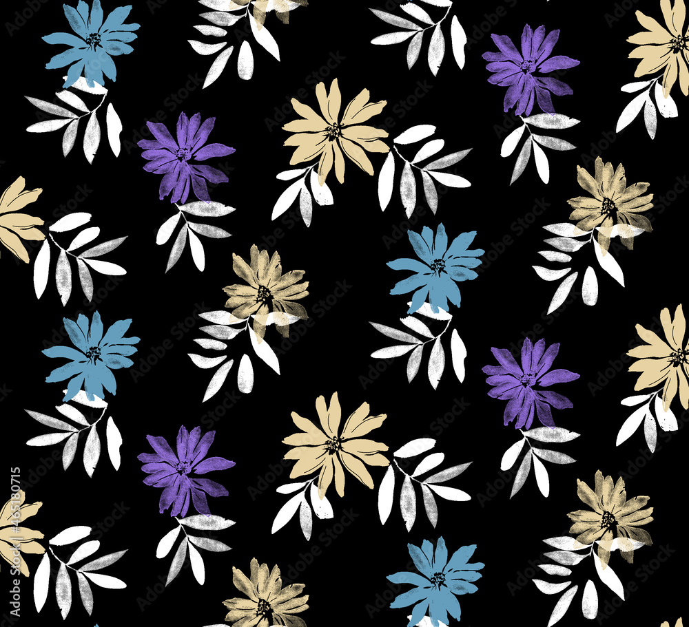 Seamless flowers pattern, floral print. Seamless flowers pattern, floral print.