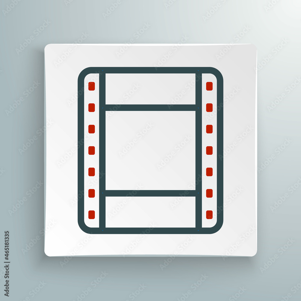 Line Play video icon isolated on white background. Film strip sign. Colorful outline concept. Vector Line Play video icon isolated on white background. Film strip sign. Colorful outline concept. Vector