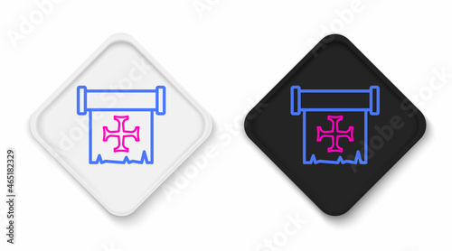 Line Crusade icon isolated on white background. Colorful outline concept. Vector