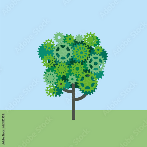 Bild auf Leinwand Nature's eternal cycle. Renewable energy.