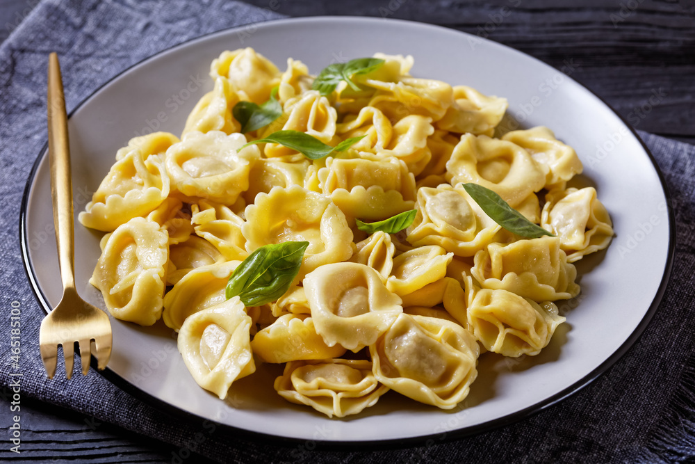 tortelloni with cheese filling on a plate tortelloni with cheese filling on a plate