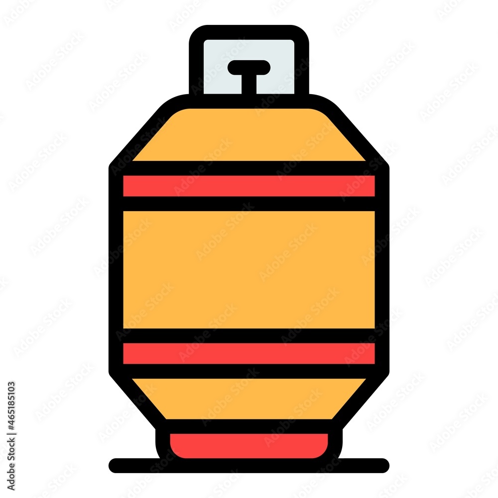 Methane tank icon. Outline methane tank vector icon color flat isolated Methane tank icon. Outline methane tank vector icon color flat isolated