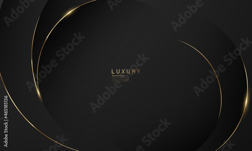 the splendor of luxury black gold poster on abstract background with dynamic
