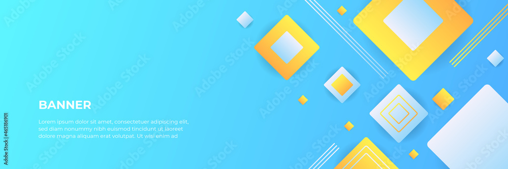 Abstract blue banner design with blue geometric background. Vector illustration for wallpaper, banner, background, card, book illustration, landing page Abstract blue banner design with blue geometric background. Vector illustration for wallpaper, banner, background, card, book illustration, landing page
