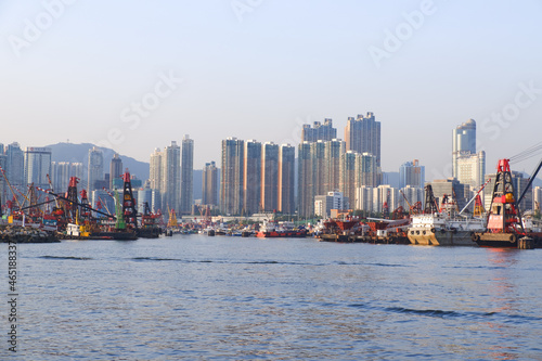 city view in hong kong at West Kowloon Cultural District