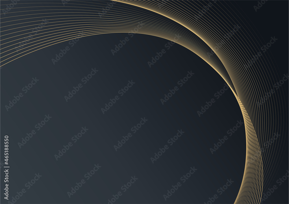 Gold lines on black background Gold lines on black background