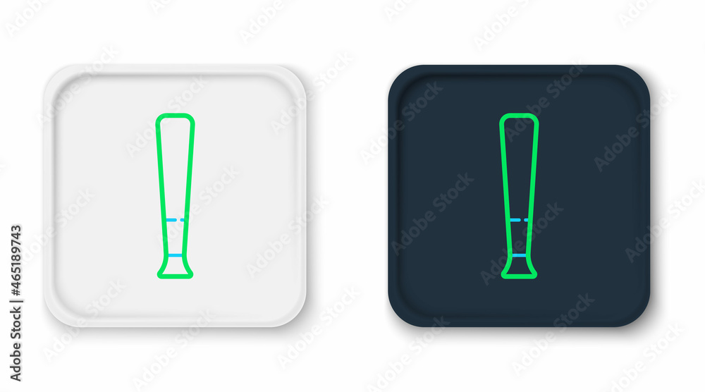Line Baseball bat icon isolated on white background. Sport equipment. Colorful outline concept. Vector Line Baseball bat icon isolated on white background. Sport equipment. Colorful outline concept. Vector