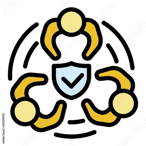 Stop racism unity icon. Outline stop racism unity vector icon color flat isolated