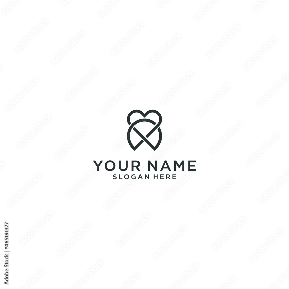 heart creative line concept logo design vector heart creative line concept logo design vector