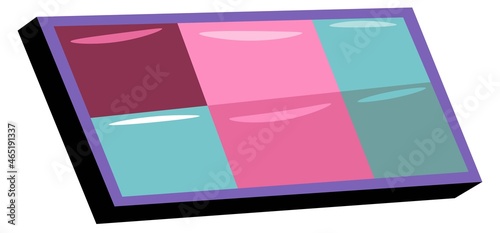 Shadow palette for makeup and visage beauty vector