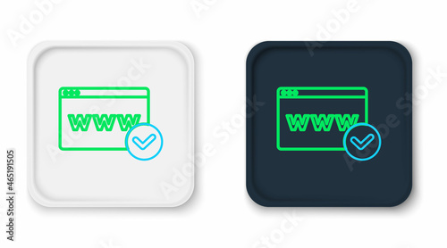 Line Website template icon isolated on white background. Internet communication protocol. Colorful outline concept. Vector