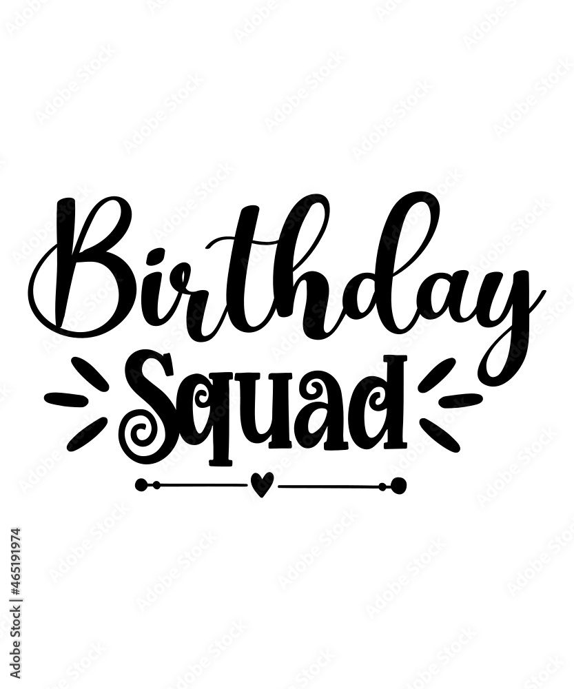 Birthday SVG Bundle, Birthday Princess Svg, Birthday Queen Svg, Birthday Squad Svg, Shirt, Birthday King, Drip Cut File Silhouette Cricut