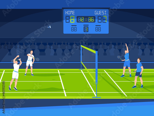 Badminton Flat Illustration