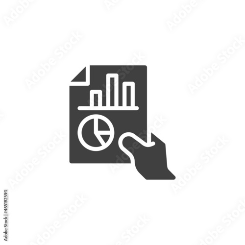 Business graph statistics vector icon
