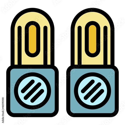 Theatre walkie talkie icon. Outline theatre walkie talkie vector icon color flat isolated