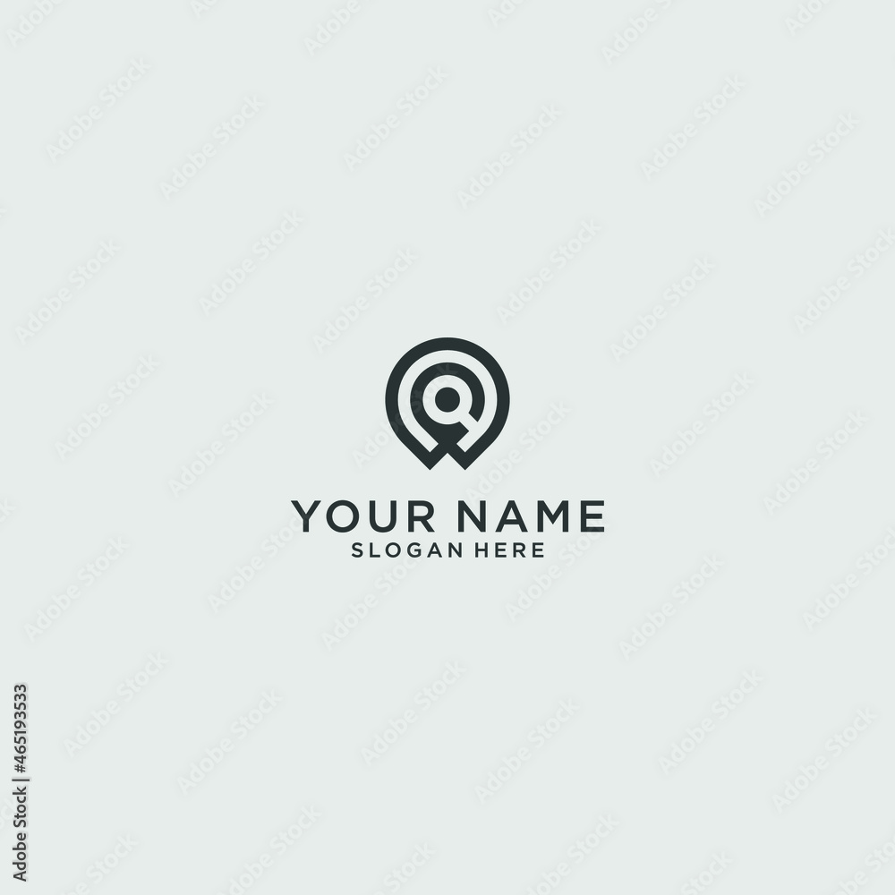 letter Q map creative icon logo vector template letter Q map creative icon logo vector template