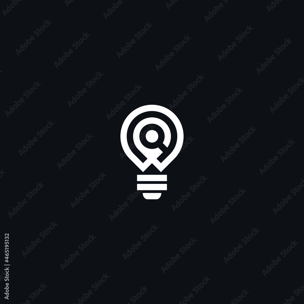 letter Q light bulb idea, map, creative, technology icon design vector illustration letter Q light bulb idea, map, creative, technology icon design vector illustration