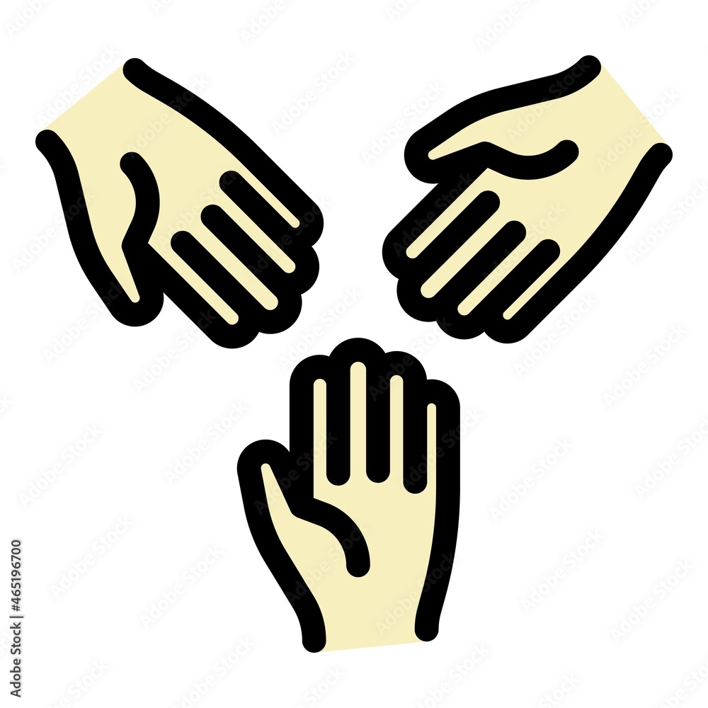 Obraz premium True friendship icon. Outline true friendship vector icon color flat isolated