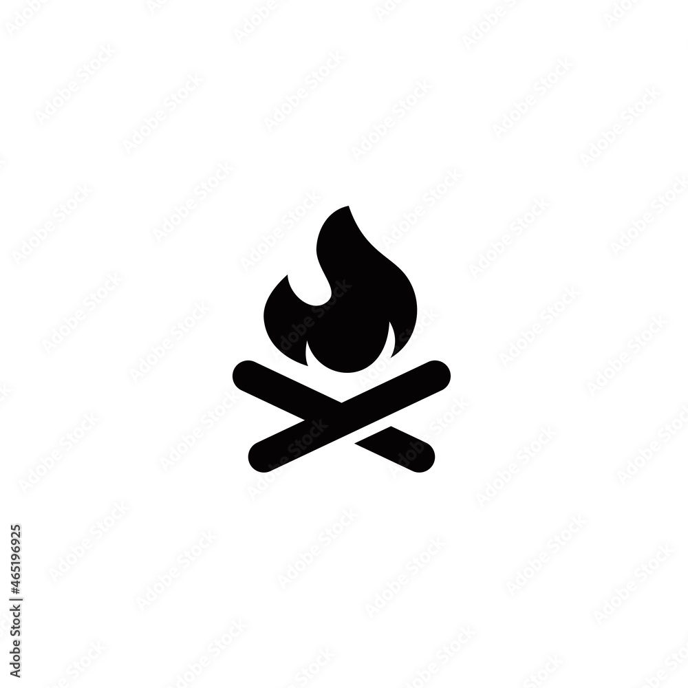 Bonfire simple flat icon vector illustration Bonfire simple flat icon vector illustration