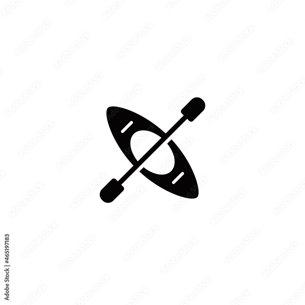 Canoe simple flat icon vector illustration Canoe simple flat icon vector illustration