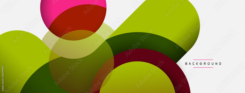 Vector round shapes circles minimal geometric background. Vector illustration for wallpaper banner background or landing page Vector round shapes circles minimal geometric background. Vector illustration for wallpaper banner background or landing page