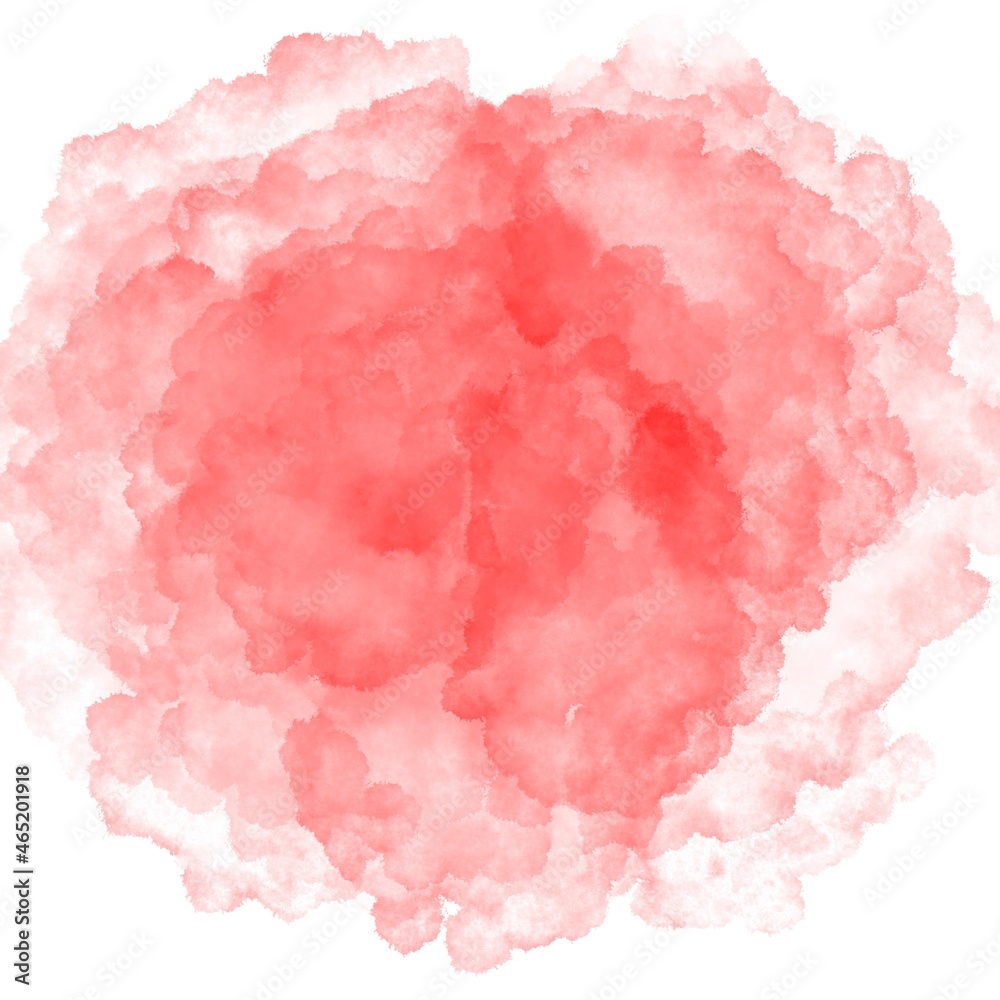 Cute handdrawn abstract pattern looking like a watercolor red and white cloud. Good for design, printing, mobile phone