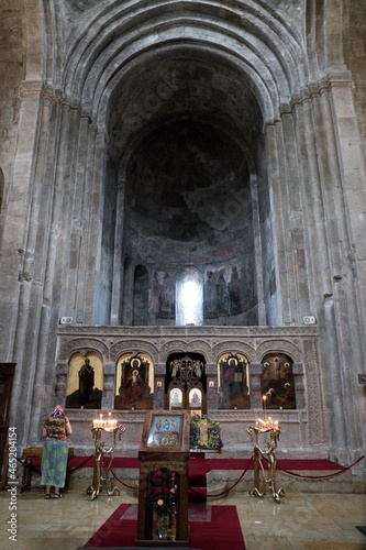 mtscheta cathedral svetitschoveli near tbilisi in georgia photo