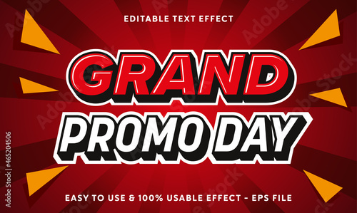 grand promo editable text effect template with abstract style use for business brand and store campaign