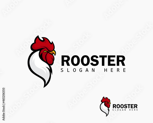 rooster logo creative animal head vector chicken business food
