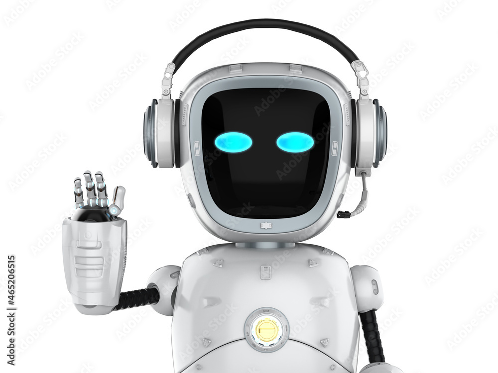 cyborg or robot assistant hand up cyborg or robot assistant hand up