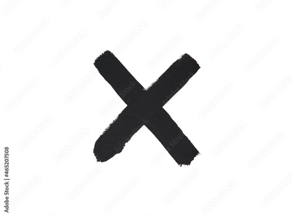 © nata777_7 - Black watercolor x mark design