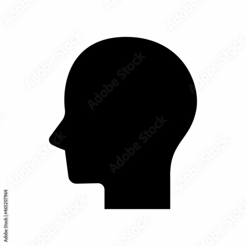 head icon isolated on white background