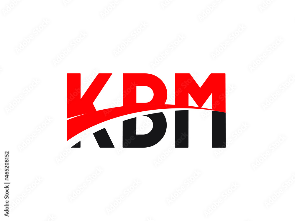 KBM Letter Initial Logo Design Vector Illustration